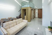 Loft working and living space in the city